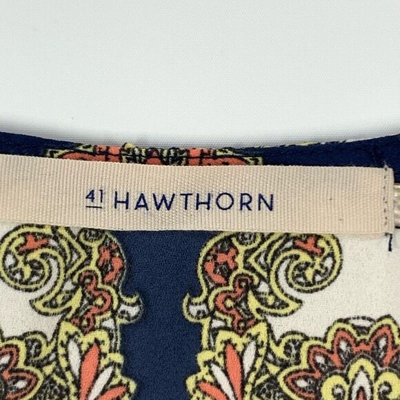 41 Hawthorn Women's Pullover Paisley Sleeveless Blouse Multicolor Size Medium - Picture 7 of 10